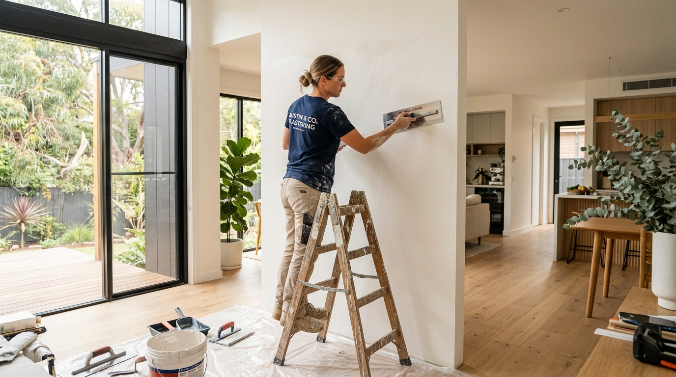 Professional plastering work in a modern Adelaide home